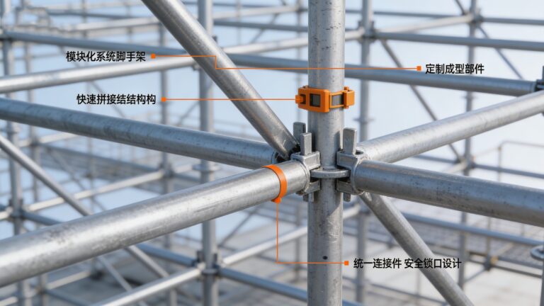 What are the core differences between modular scaffolding systems and traditional steel pipe and coupler scaffolding?